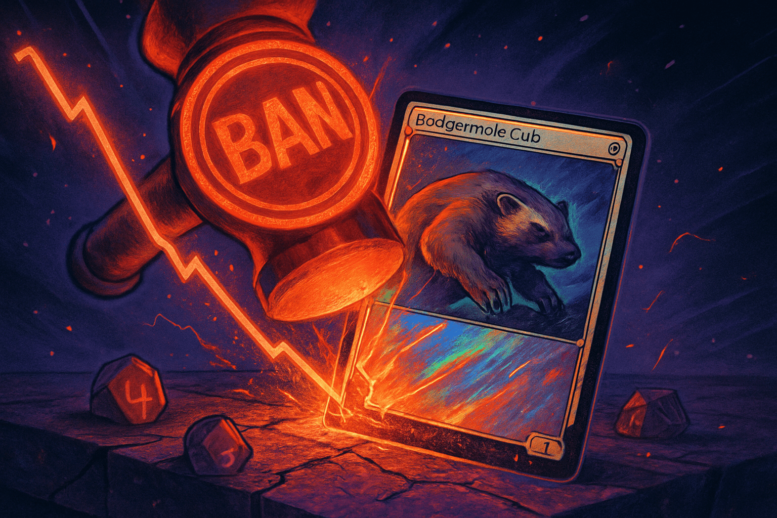 MTG banlist z 10. srpna 2026: Badgermole Cub spadl z 55 na 40 dolarů za hodiny