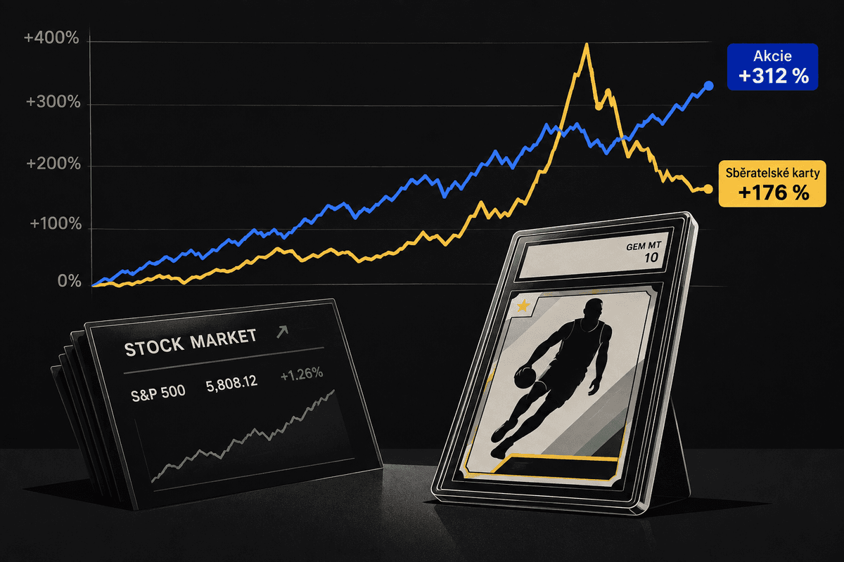 Karty versus akcie: S&P 500 dává 9 % ročně, karty nula až stovky procent