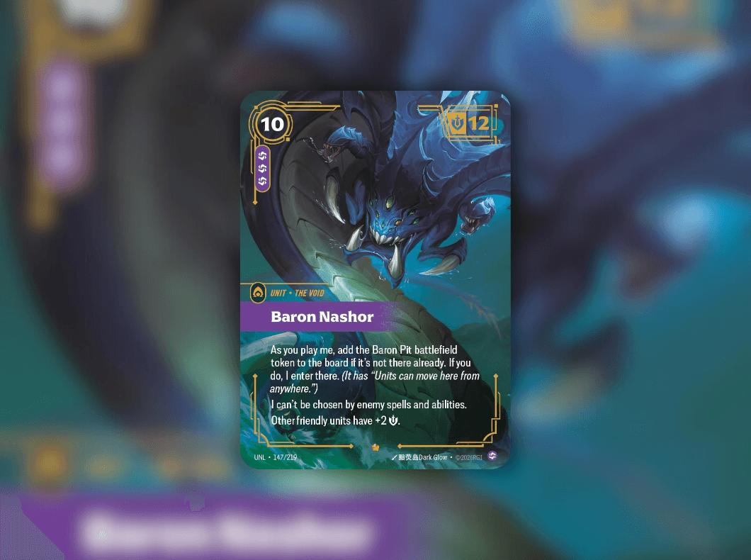 První Ultimate Rare karta v LoL TCG: Baron Nashor může změnit trh